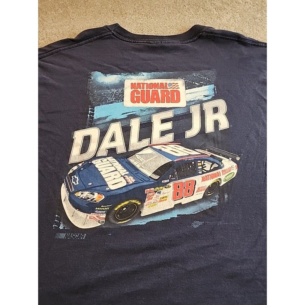 2008 Vntg Dale Earnhardt Jr. National Guard Nascar T-… - Gem
